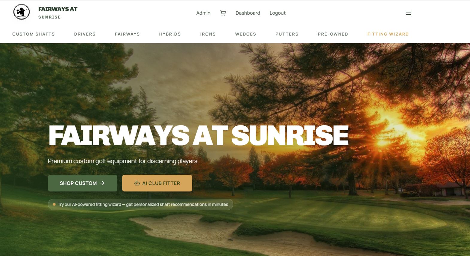 Fairways at Sunrise homepage preview